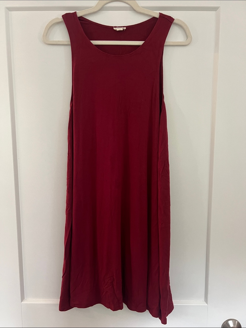 Garage Burgundy Sleeveless Midi Dress